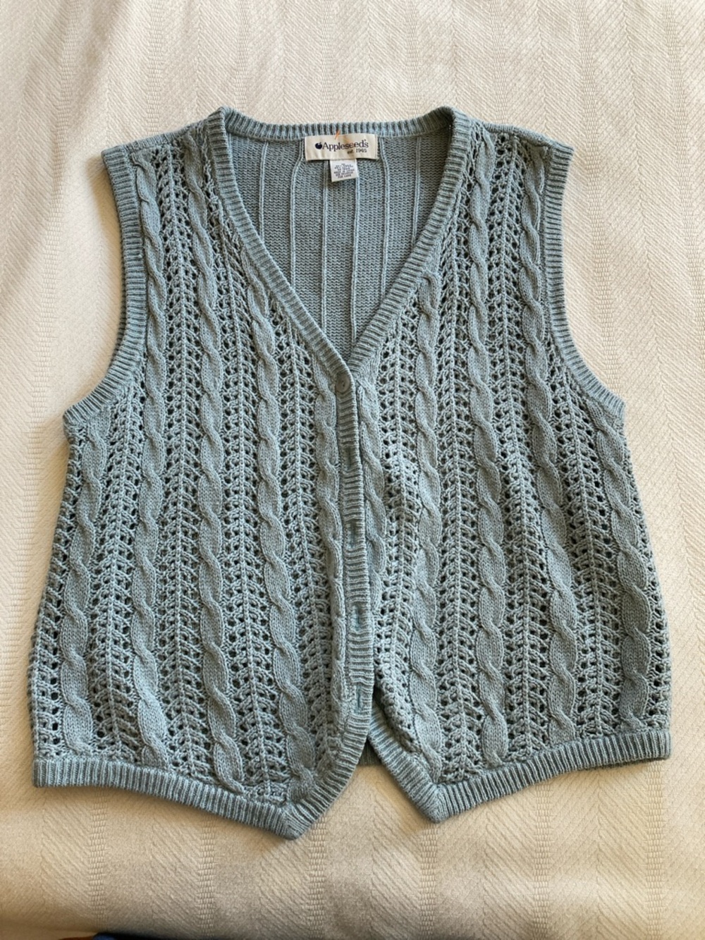 Vintage Knitted Blue Vest